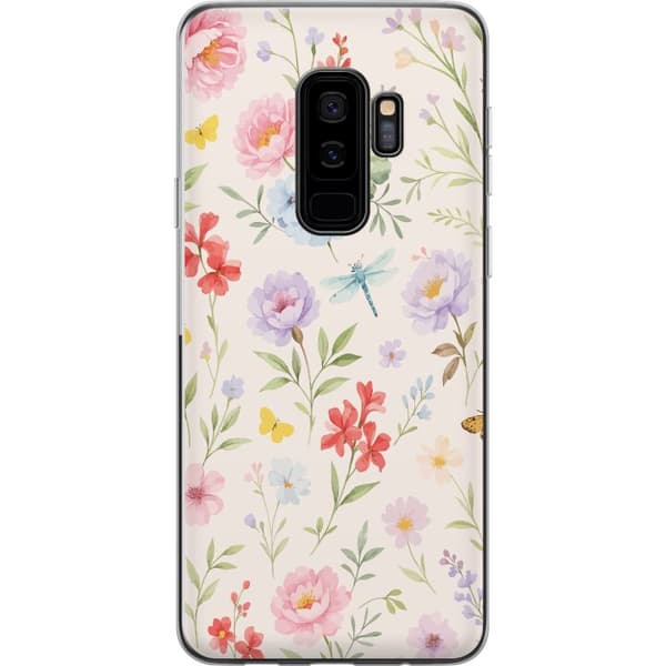 Samsung Galaxy S9+ Läpinäkyvä kuori Kukat