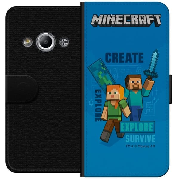 Samsung Galaxy Xcover 3 Lommeboketui Minecraft Grotter
