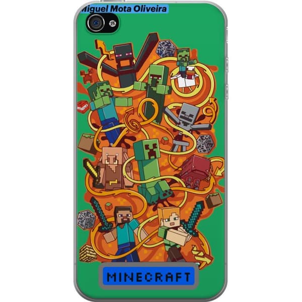 Apple iPhone 4 Genomskinligt Skal Minecraft