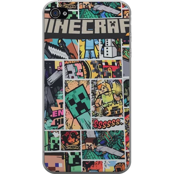 Apple iPhone 4s Läpinäkyvä kuori Minecraft Taide