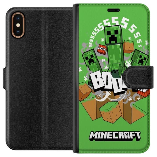 Apple iPhone XS Plånboksfodral Minecraft Boom