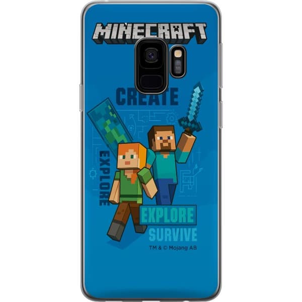 Samsung Galaxy S9 Gjennomsiktig deksel Minecraft Grotter