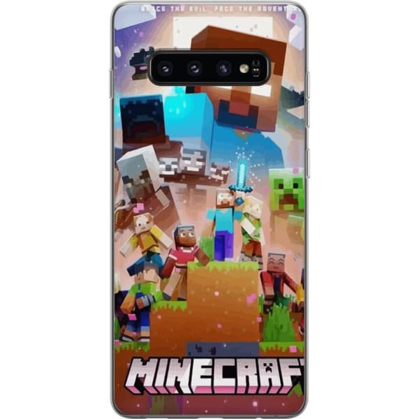 Samsung Galaxy S10 Gennemsigtig cover Minecraft
