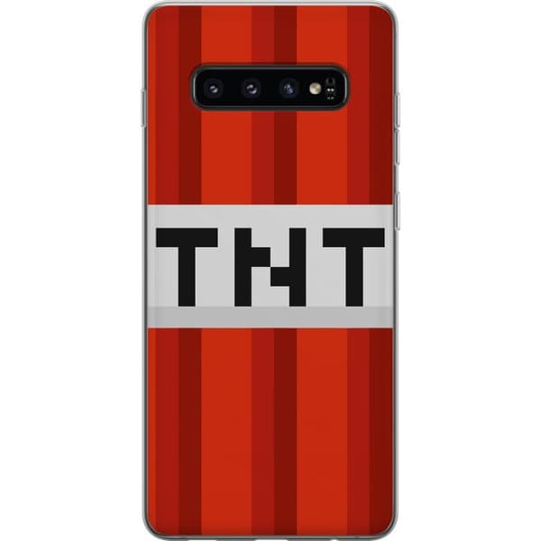 Samsung Galaxy S10 Gennemsigtig cover Minecraft TNT