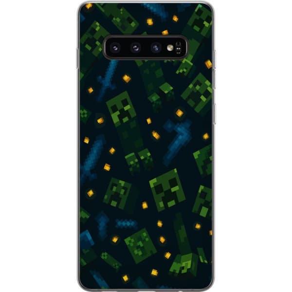 Samsung Galaxy S10 Gjennomsiktig deksel Minecraft Dungeons Mob