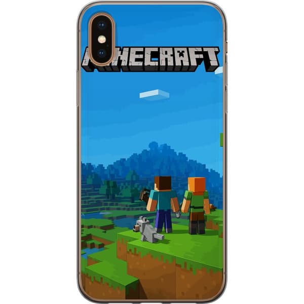 Apple iPhone X Genomskinligt Skal Minecraft Key Art