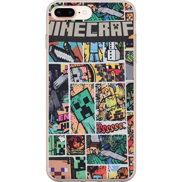 Apple iPhone 7 Plus Gjennomsiktig deksel Minecraft Kunsthåndverk