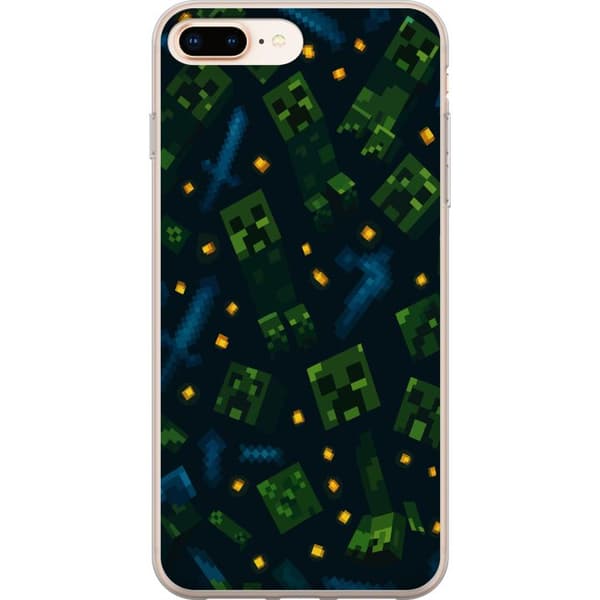 Apple iPhone 7 Plus Läpinäkyvä kuori Minecraft Dungeons Mob