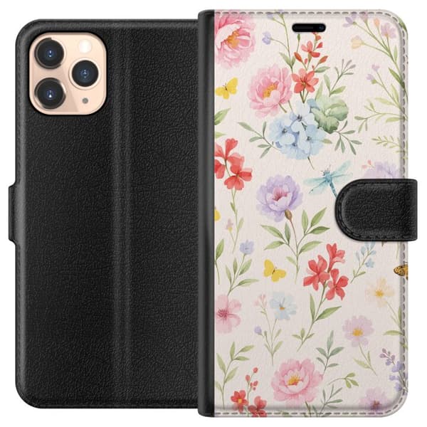 Apple iPhone 11 Pro Lompakkokotelo Kukat