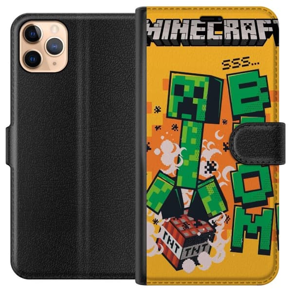 Apple iPhone 11 Pro Max Plånboksfodral Minecraft Boom