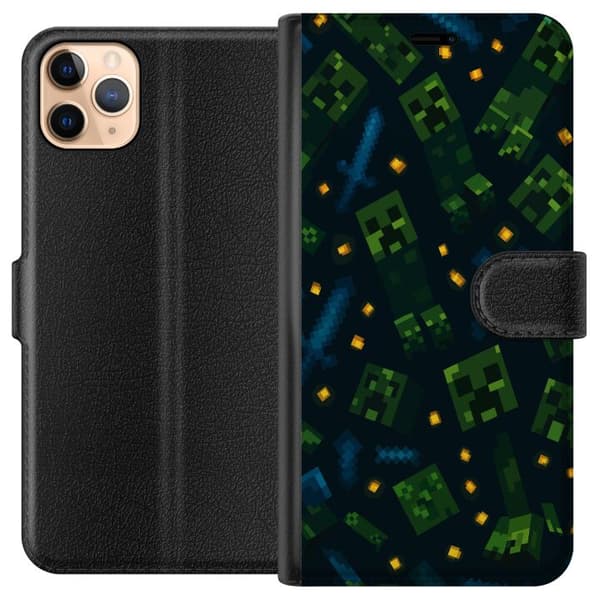 Apple iPhone 11 Pro Max Plånboksfodral Minecraft Dungeons Mob