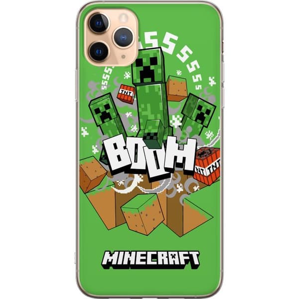 Apple iPhone 11 Pro Max Gjennomsiktig deksel Minecraft Boom