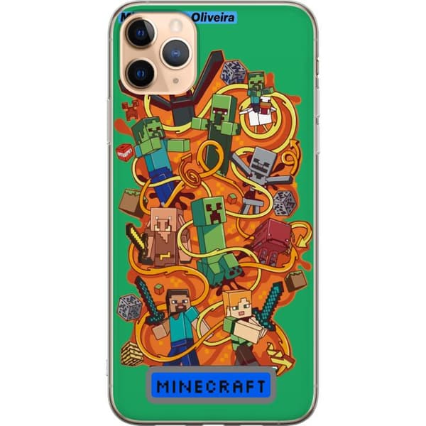 Apple iPhone 11 Pro Max Gjennomsiktig deksel Minecraft