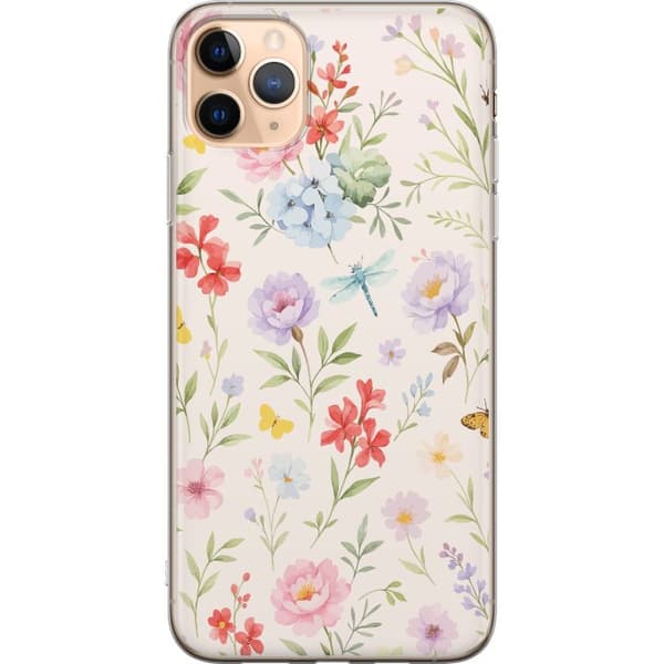 Apple iPhone 11 Pro Max Gjennomsiktig deksel Blomster