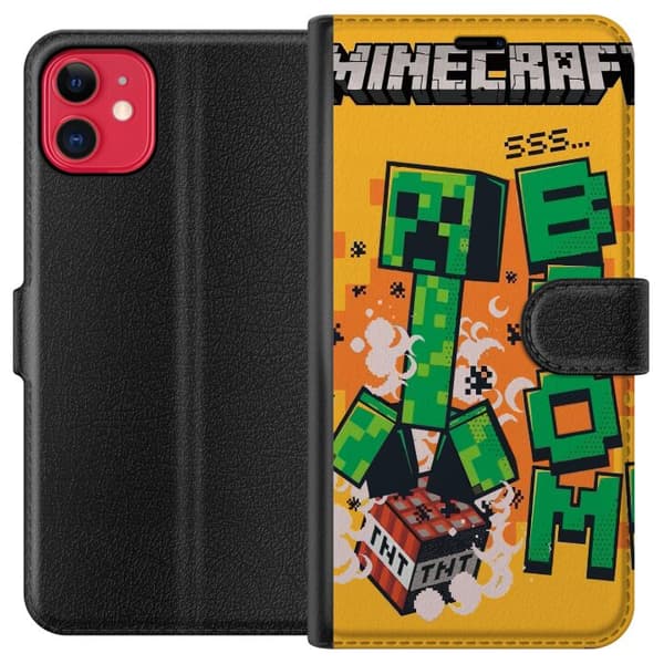 Apple iPhone 11 Lompakkokotelo Minecraft Boom