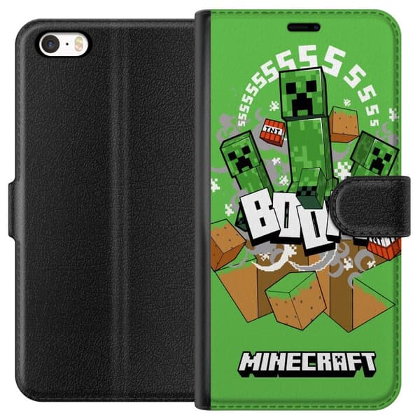 Apple iPhone 5 Plånboksfodral Minecraft Boom