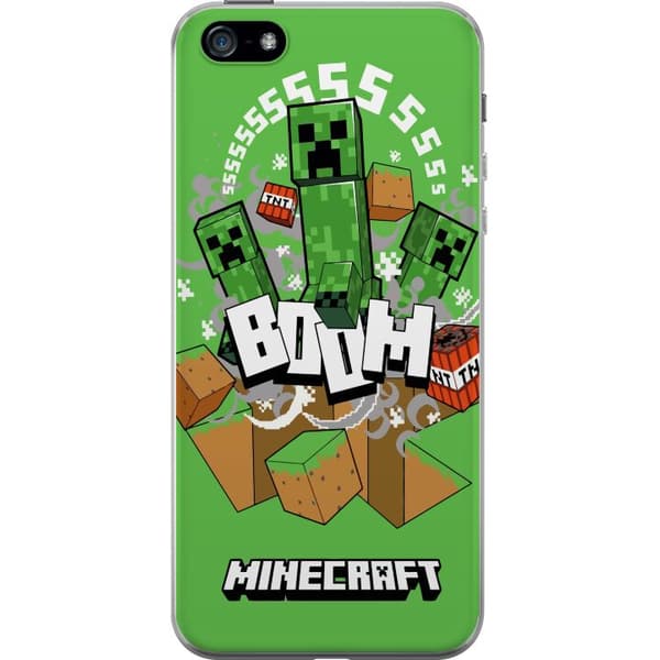 Apple iPhone 5 Gjennomsiktig deksel Minecraft Boom