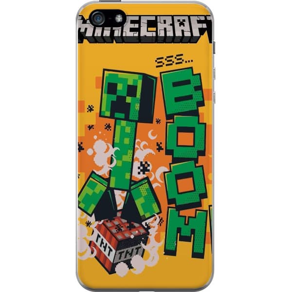 Apple iPhone 5 Läpinäkyvä kuori Minecraft Boom