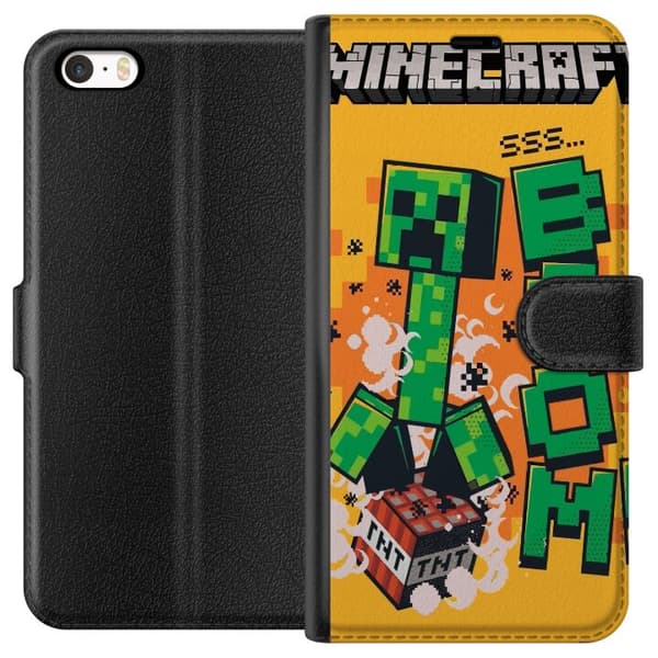 Apple iPhone 5s Lommeboketui Minecraft Boom