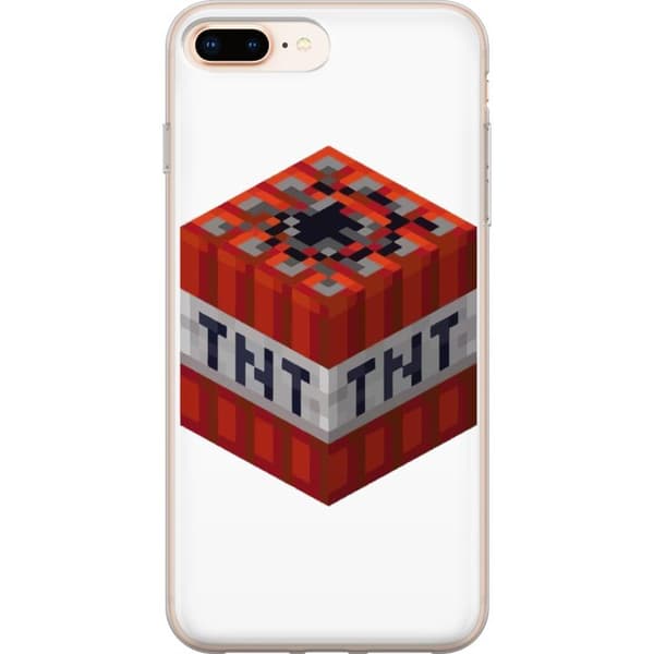 Apple iPhone 8 Plus Genomskinligt Skal Minecraft TNT