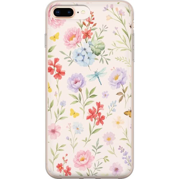 Apple iPhone 8 Plus Gennemsigtig cover Blomster
