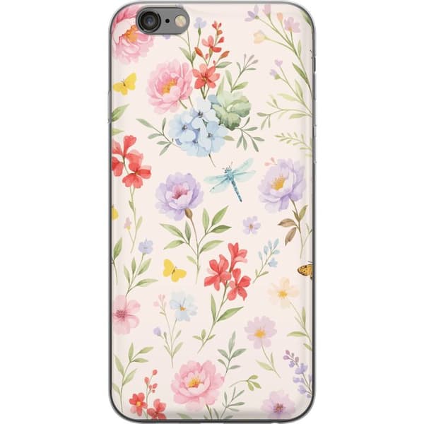 Apple iPhone 6s Plus Genomskinligt Skal Blommor