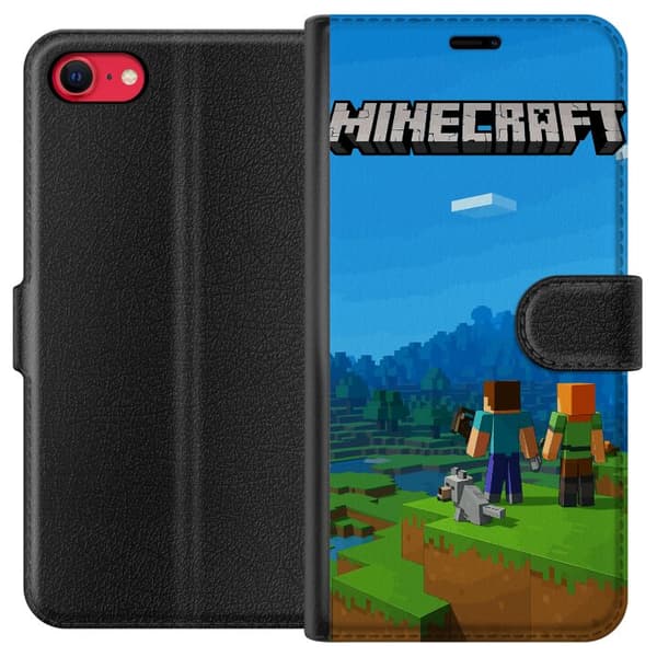 Apple iPhone 7 Plånboksfodral Minecraft Key Art