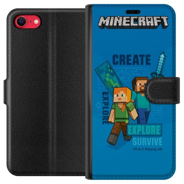 Apple iPhone 7 Lompakkokotelo Minecraft Luolastot