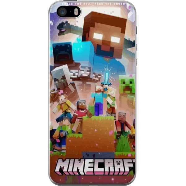Apple iPhone SE (2016) Läpinäkyvä kuori Minecraft