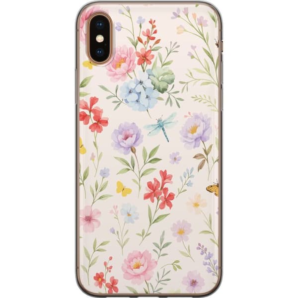 Apple iPhone XS Gennemsigtig cover Blomster