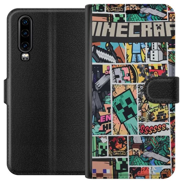 Huawei P30 Plånboksfodral Minecraft Art