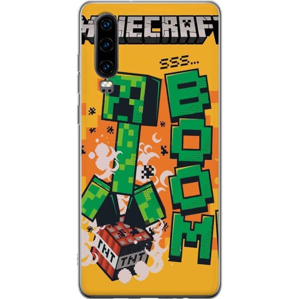 Huawei P30 Genomskinligt Skal Minecraft Boom