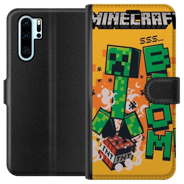 Huawei P30 Pro Tegnebogsetui Minecraft Boom