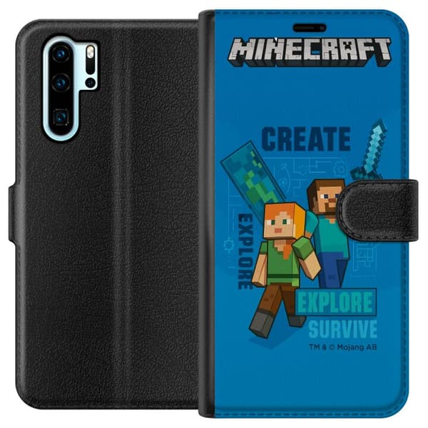 Huawei P30 Pro Tegnebogsetui Minecraft Huler