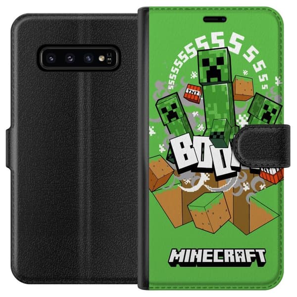 Samsung Galaxy S10 Lompakkokotelo Minecraft Boom