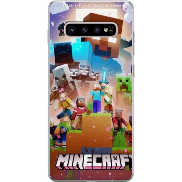 Samsung Galaxy S10+ Genomskinligt Skal Minecraft