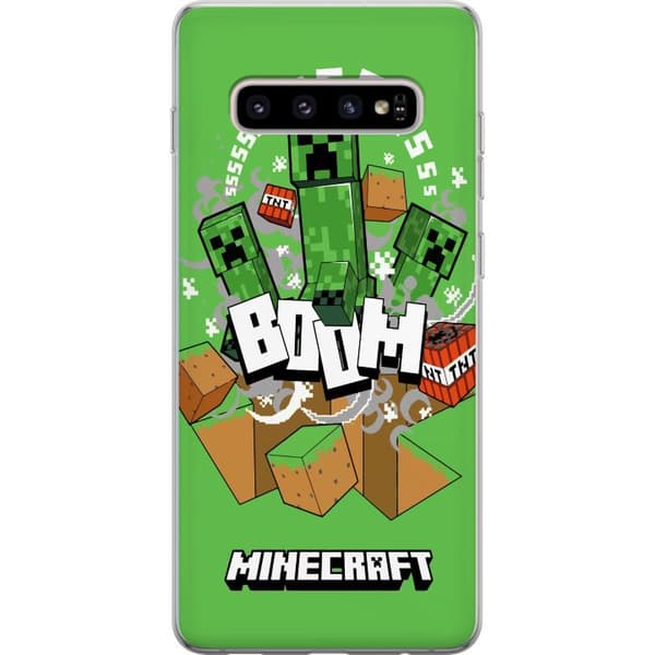 Samsung Galaxy S10+ Gennemsigtig cover Minecraft Boom