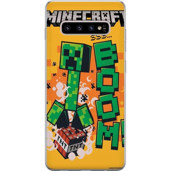 Samsung Galaxy S10+ Genomskinligt Skal Minecraft Boom