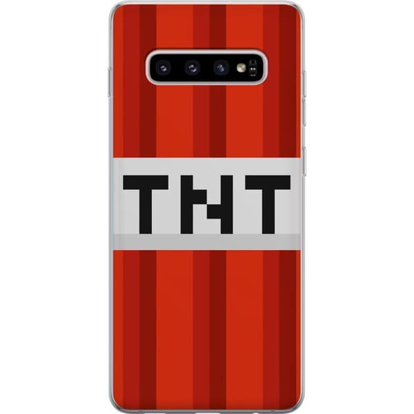 Samsung Galaxy S10+ Gjennomsiktig deksel Minecraft TNT
