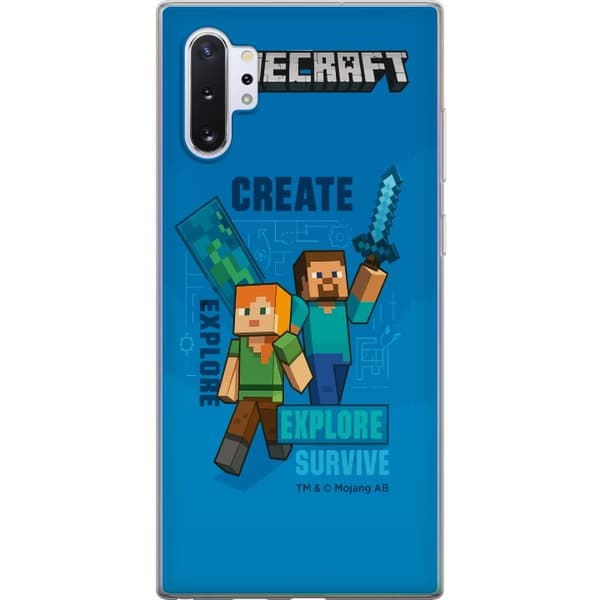 Samsung Galaxy Note10+ Läpinäkyvä kuori Minecraft Luolastot