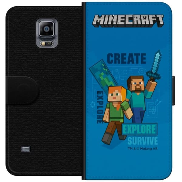 Samsung Galaxy Note 4 Tegnebogsetui Minecraft Huler