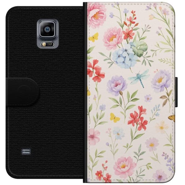 Samsung Galaxy Note 4 Lommeboketui Blomster