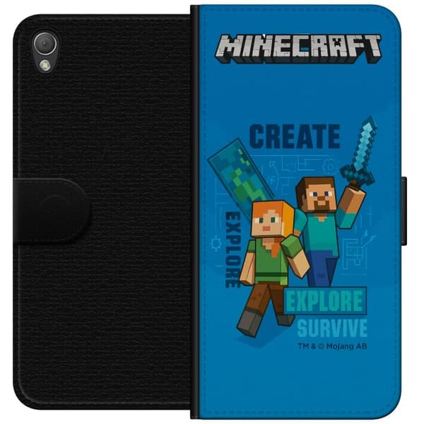 Sony Xperia Z3 Lompakkokotelo Minecraft Luolastot