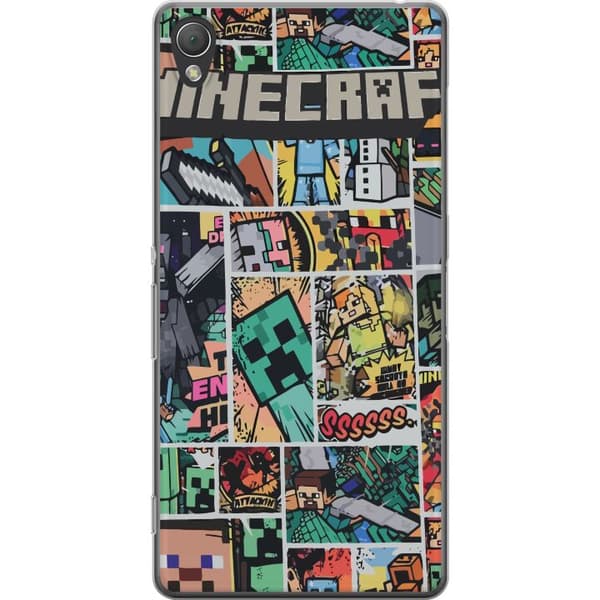 Sony Xperia Z3 Läpinäkyvä kuori Minecraft Taide