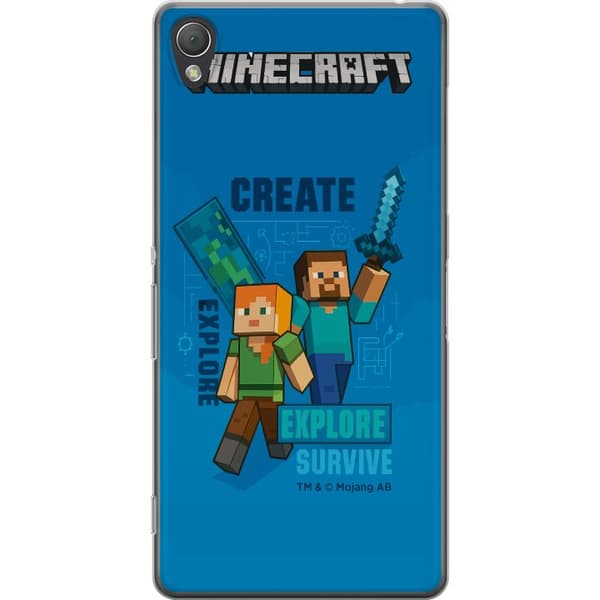 Sony Xperia Z3 Gjennomsiktig deksel Minecraft Grotter