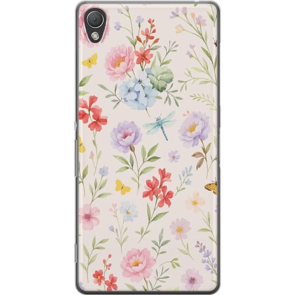 Sony Xperia Z3 Gjennomsiktig deksel Blomster