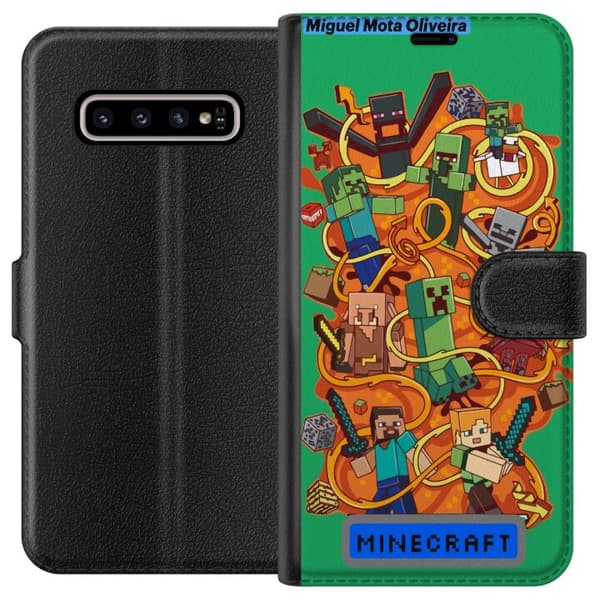 Samsung Galaxy S10+ Plånboksfodral Minecraft