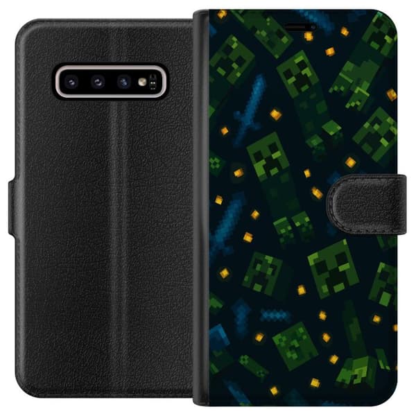 Samsung Galaxy S10+ Plånboksfodral Minecraft Dungeons Mob