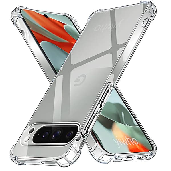 Google Pixel 9 Pro - Reptåligt Transparent Silikon Skal
