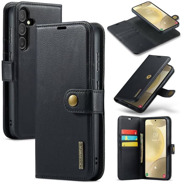 Galaxy S23 Plus - 2-i-1 Läderfodral i Retrodesign